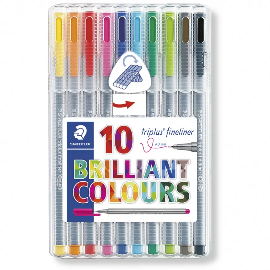 Conjunto Marcadores Triplus Fineliner Staedtler