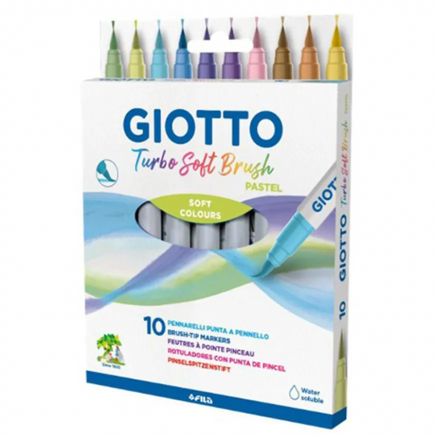 Conjunto Marcadores Turbo Soft Brush Giotto