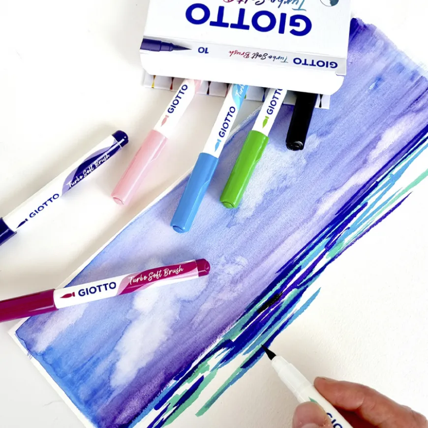 Conjunto Marcadores Turbo Soft Brush Giotto