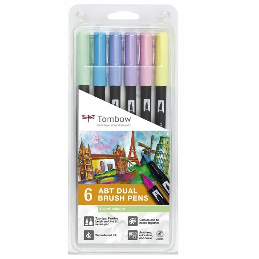 Conjunto Marcador Pincel Duplo ABT Tombow