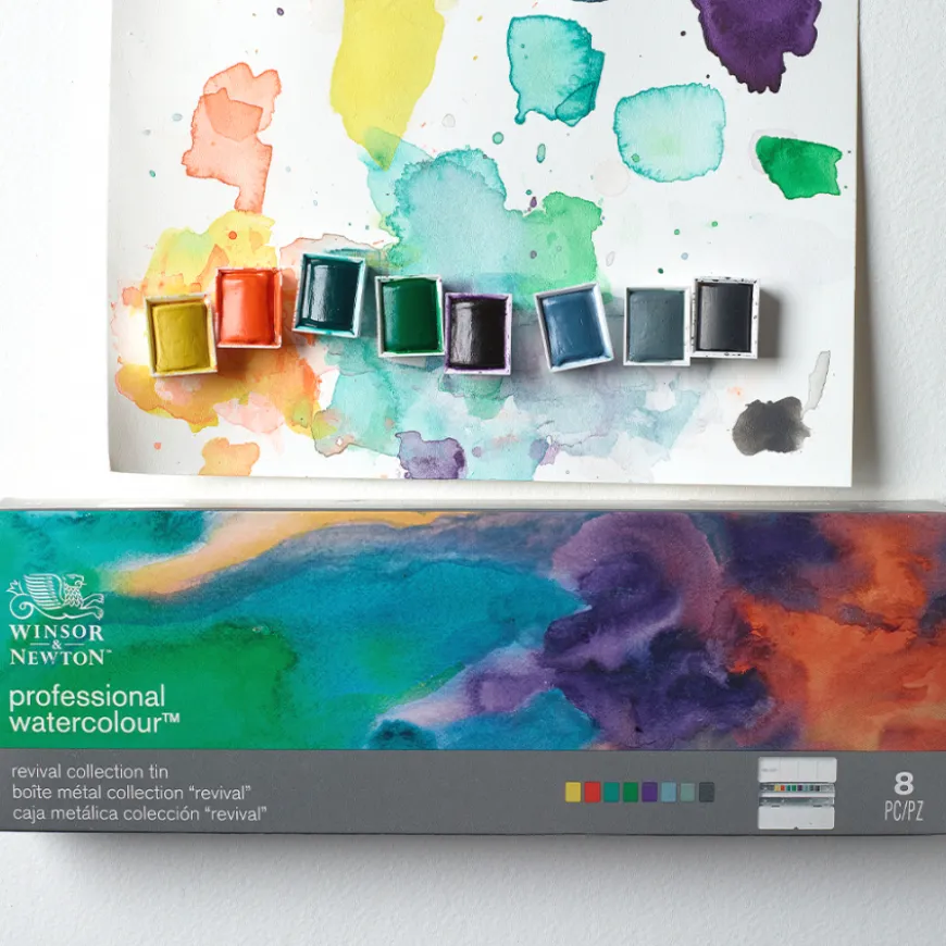 Conjunto Pastilhas Aguarela Profissional Revival Winsor & Newton