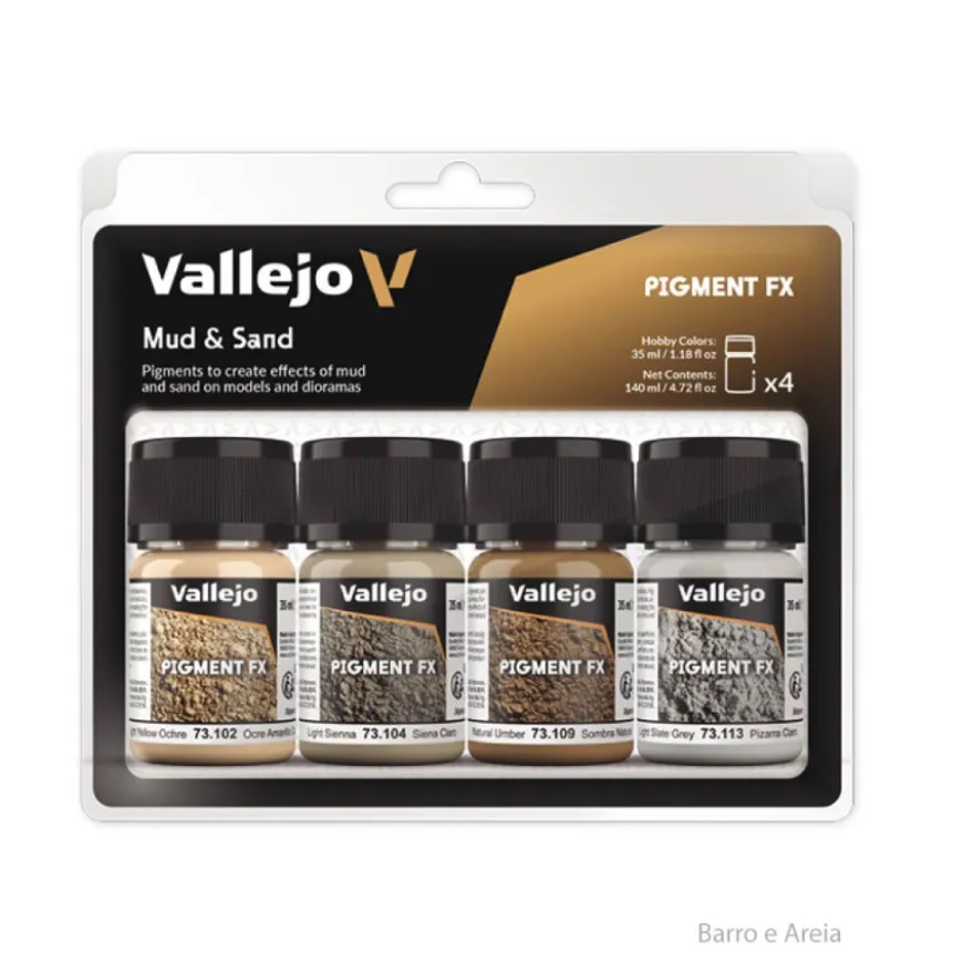 Conjunto 4 Pigmentos Vallejo