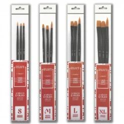 Conjunto 3 Pincéis para Acrílico e Óleo Inart