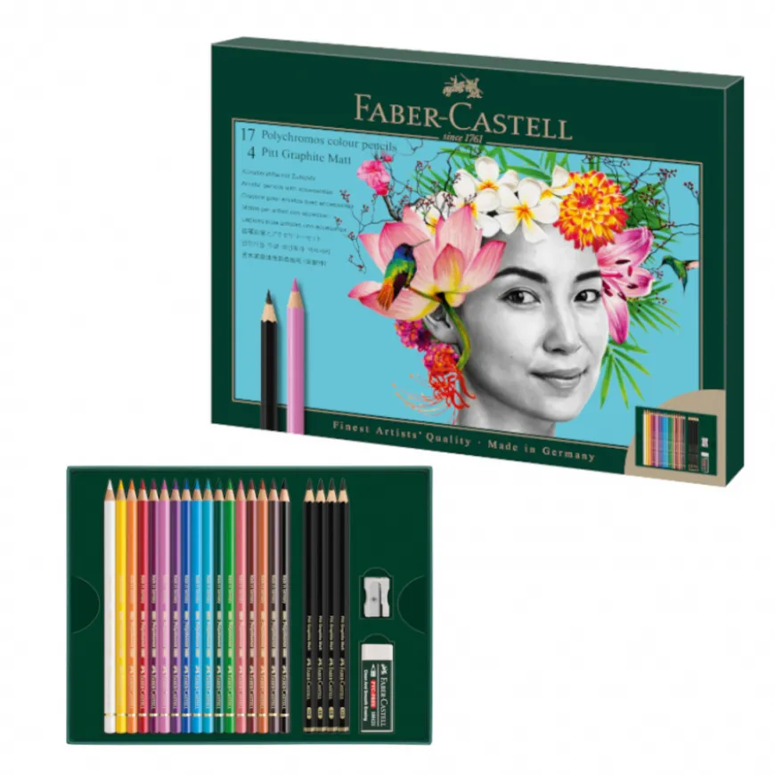 Conjunto Polychromos e Pitt Grafite Matt Faber Castell