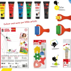 Conjunto Power Paint Pequeno Artista Kids Marabu