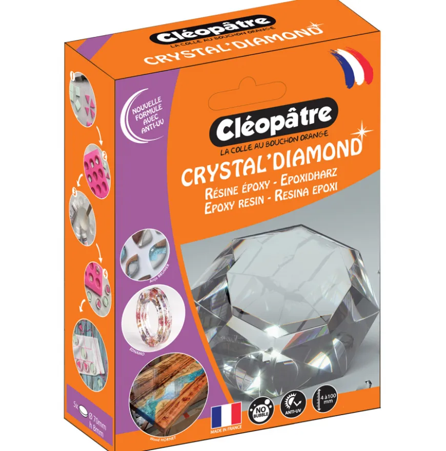 Conjunto Resina Epoxy Crystal Diamond Clêopâtre