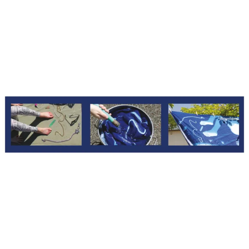 Conjunto 10 Tecidos Cianotipia Jacquard