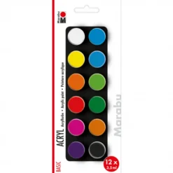 Conjunto Tinta Acrílica Marabu