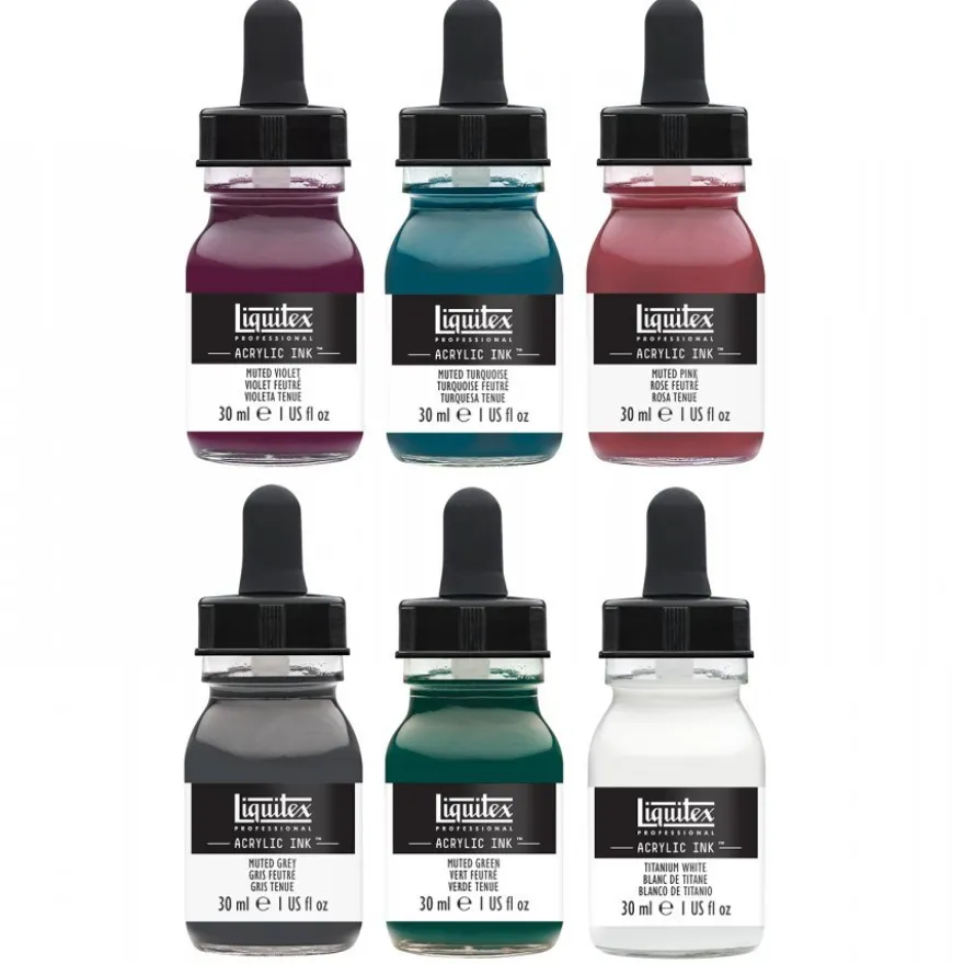 Conjunto Tinta Acrílica Muted Ink Liquitex