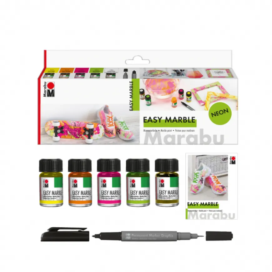Conjunto Tinta Easy Marble Marabu