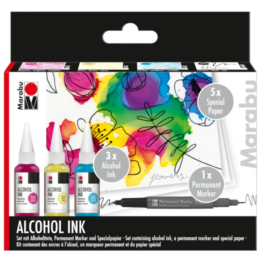 Conjunto Tintas à Base de Álcool Marabu