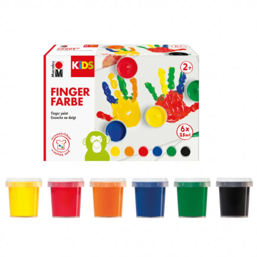 Conjunto Tintas de Dedos Kids Marabu