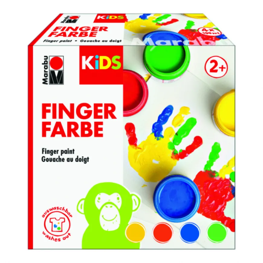 Conjunto Tintas de Dedos Kids Marabu