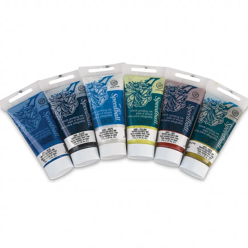 Conjunto Tintas Linóleo Solúveis em Água Speedball