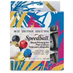 Conjunto Tintas Linóleo Solúveis em Água Speedball
