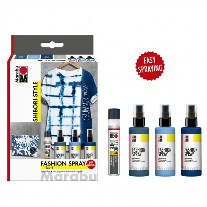 Conjunto Tinta Spray Fashion Marabu