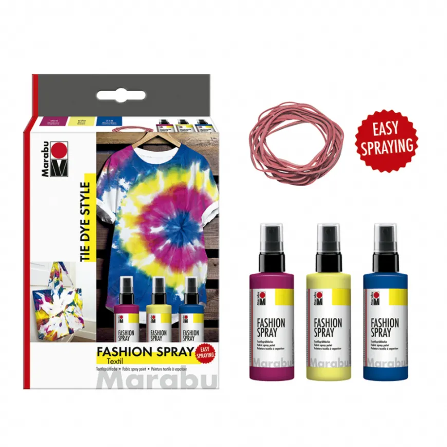Conjunto Tinta Spray Fashion Marabu