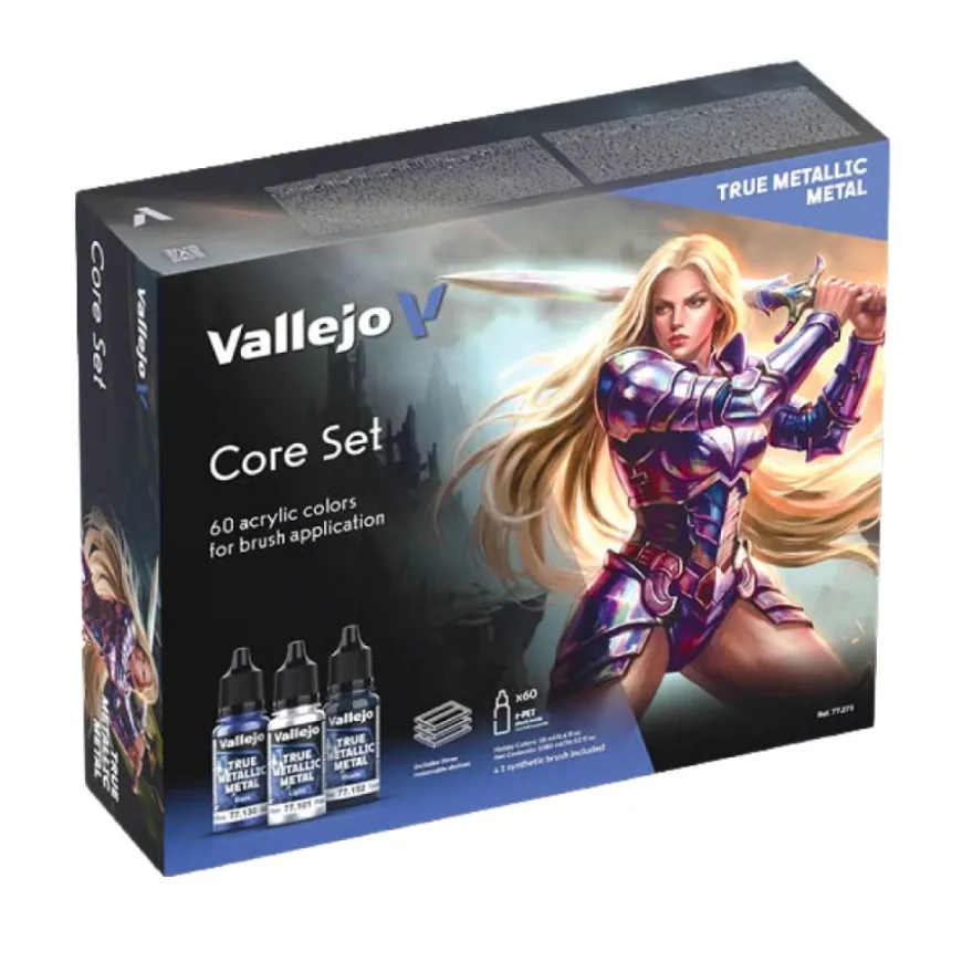 Conjunto True Metallic Metal Color Core Vallejo