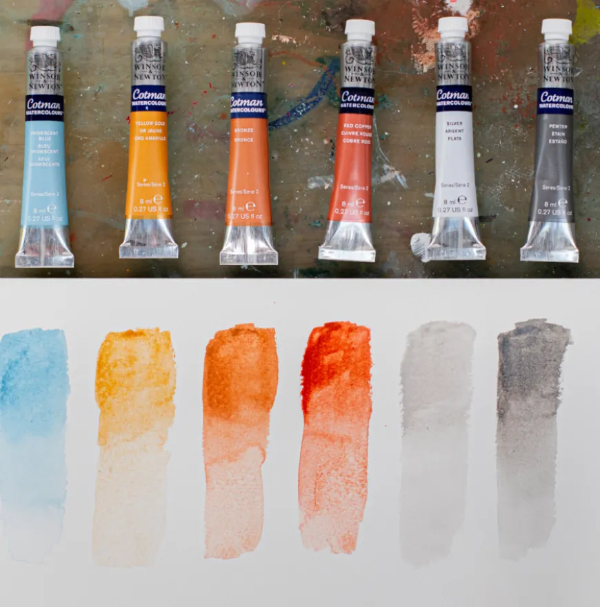 Conjunto Tubos Aguarela Metálica Cotman Winsor & Newton