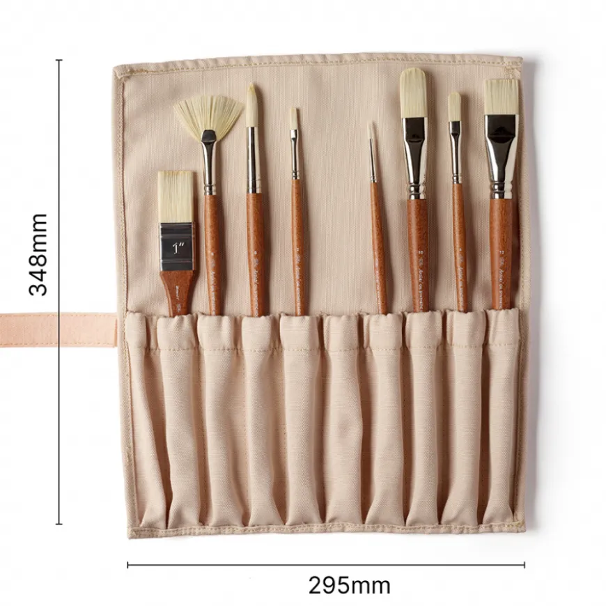 Estojo Pano Pincéis Sintéticos Óleo Artist Winsor & Newton