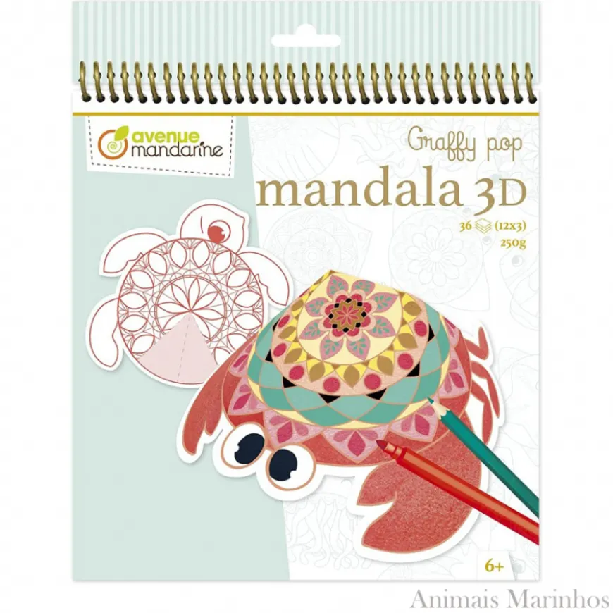 Livro Colorir 3D Avenue Mandarine