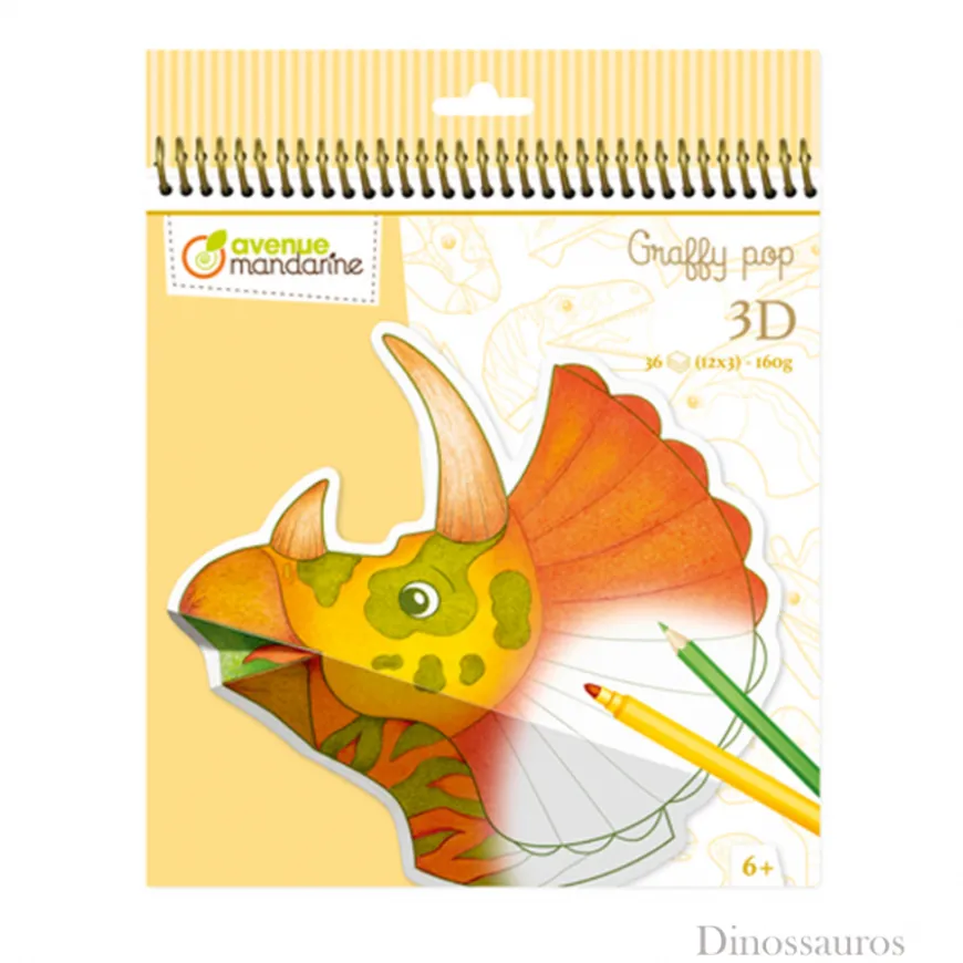 Livro Colorir 3D Avenue Mandarine