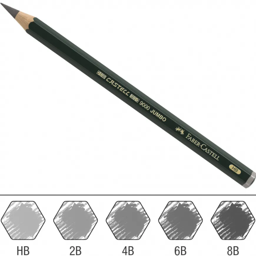 Lápis de Grafite Castell 9000 Jumbo Faber-Castell