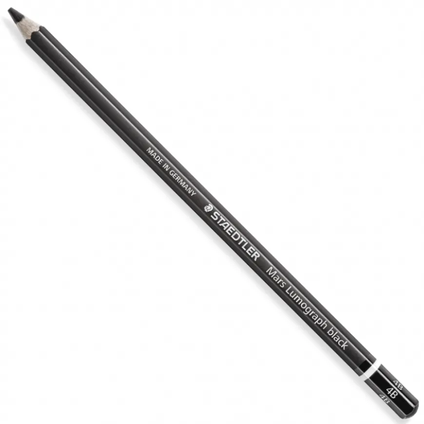 Lápis Grafite Mars Lumograph Preto Staedtler