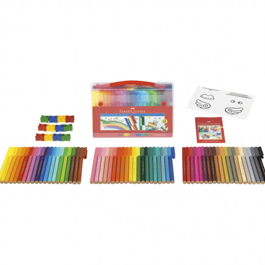 Mala com Marcadores Connector e Acessórios Faber-Castell