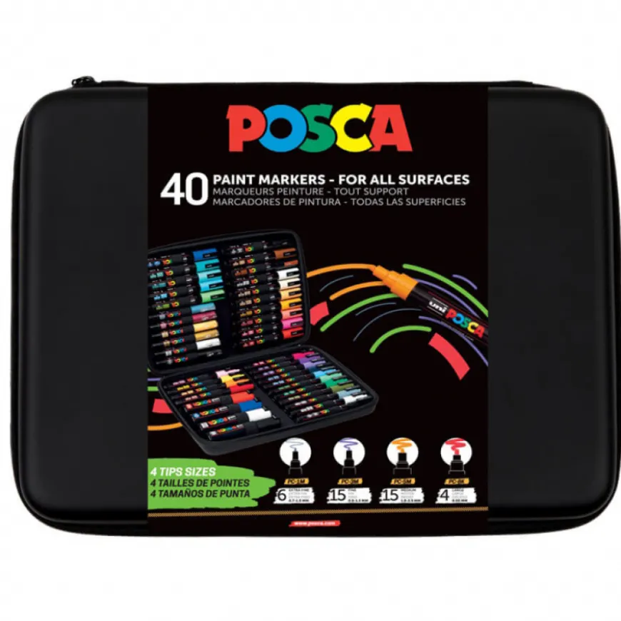 Mala 40 Marcadores Posca