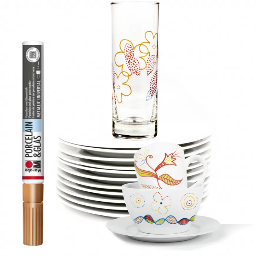 Marcador Médio Porcelana e Vidro Marabu