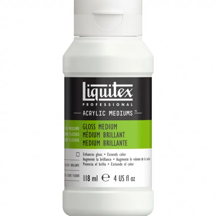 Médio e Verniz Brilhante Liquitex