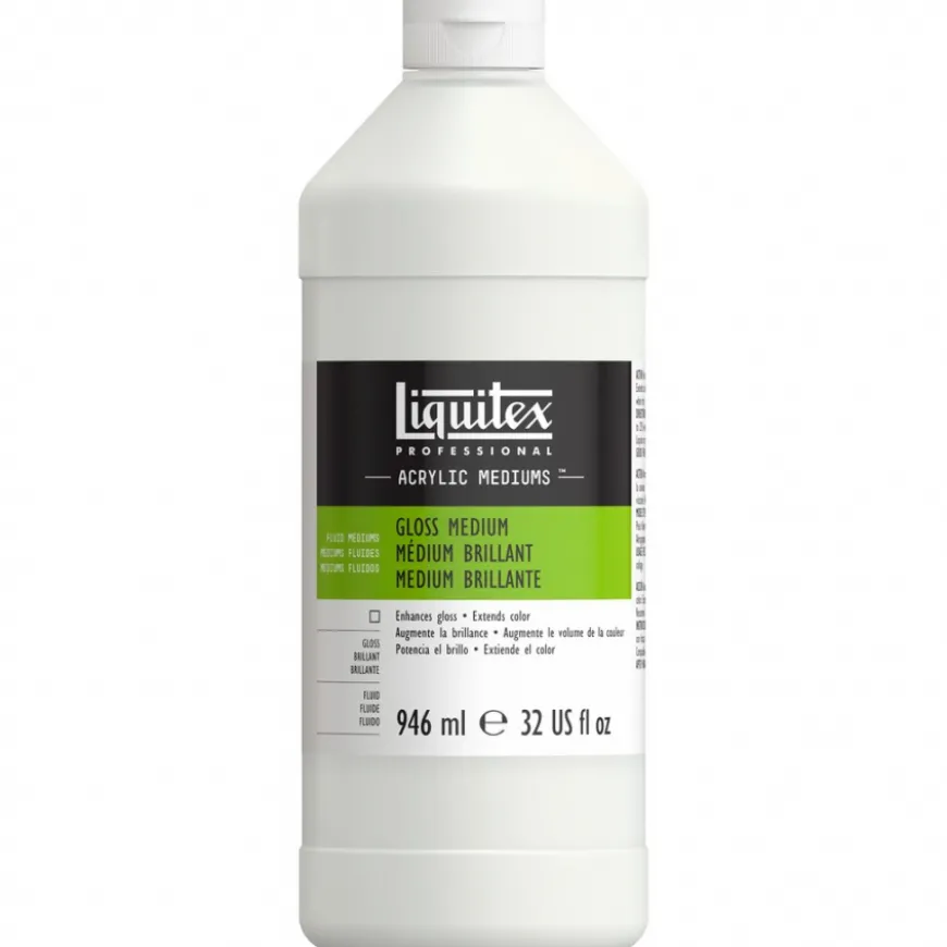 Médio e Verniz Brilhante Liquitex