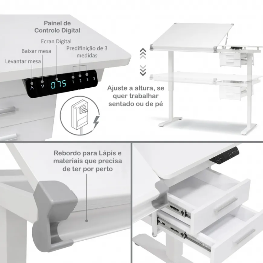 Mesa Desenho Graphix E-Lift Studio Designs