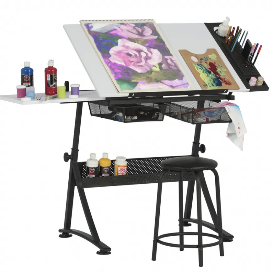 Mesa Estirador Desenho Fusion Com Banco Studio Designs