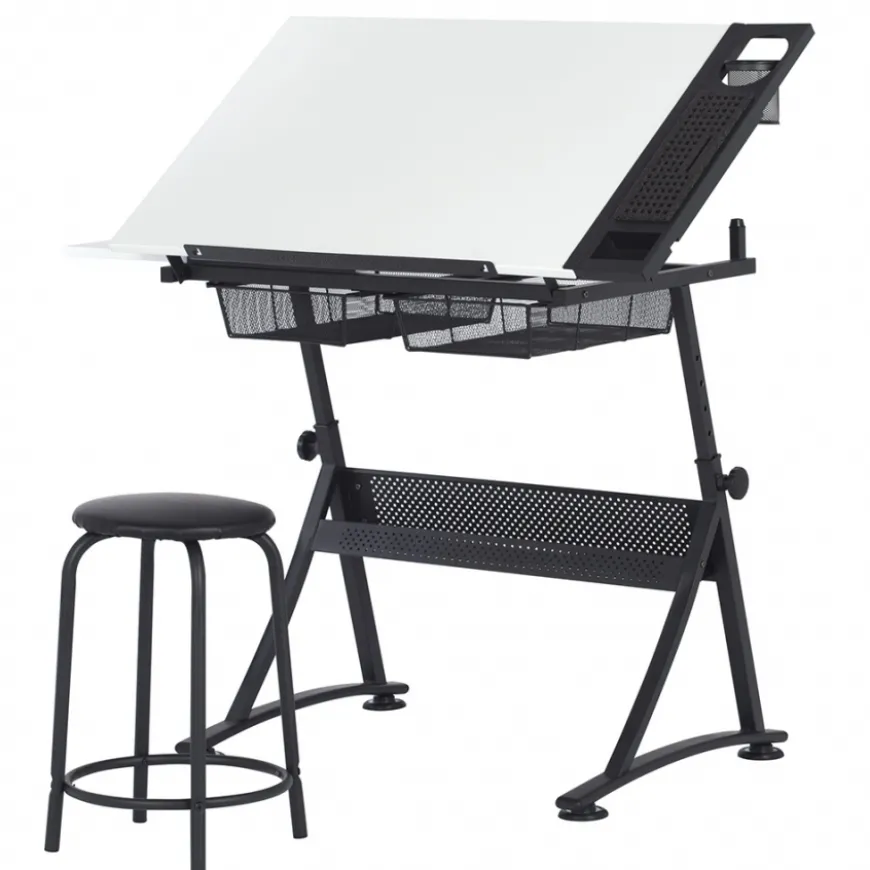 Mesa Estirador Desenho Fusion Com Banco Studio Designs