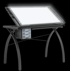 Mesa Estirador Desenho Futura Preta Com Luz Studio Designs