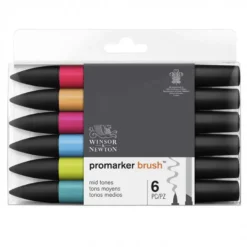 Set Marcadores Promarker Brush Tons Médios Winsor & Newton
