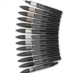 Set Marcadores Promarker Brush Tons Cinza Winsor & Newton