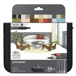 Set Marcadores Promarker Design Interiores Winsor & Newton