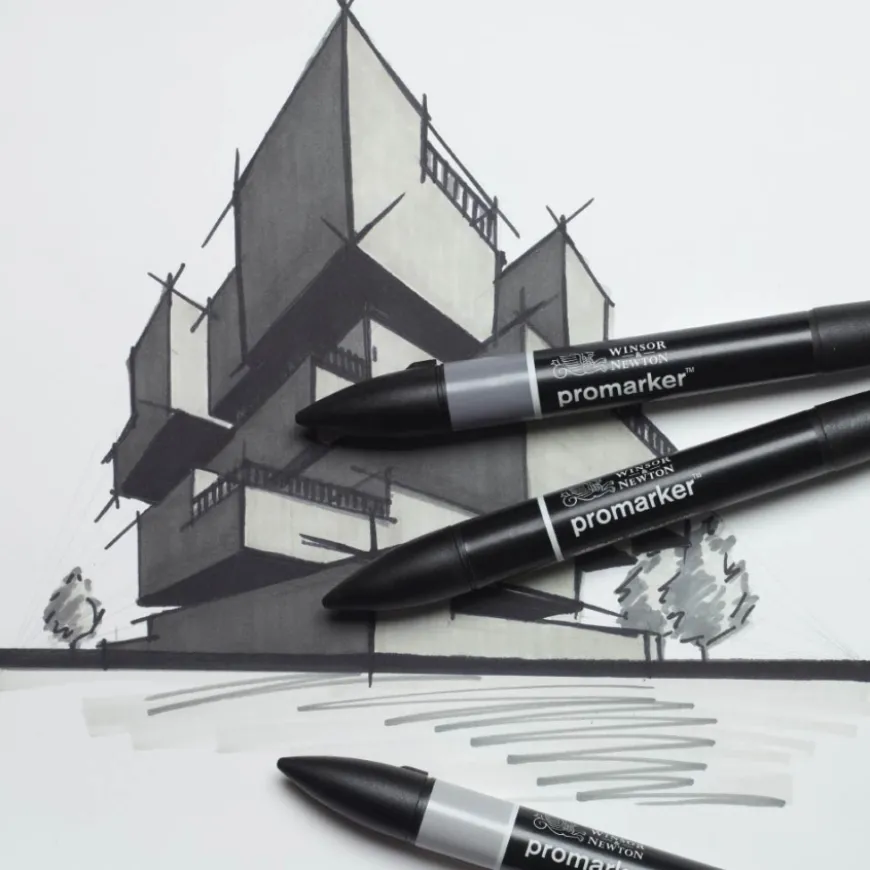 Set Marcadores Promarker Tons Cinzas Winsor & Newton