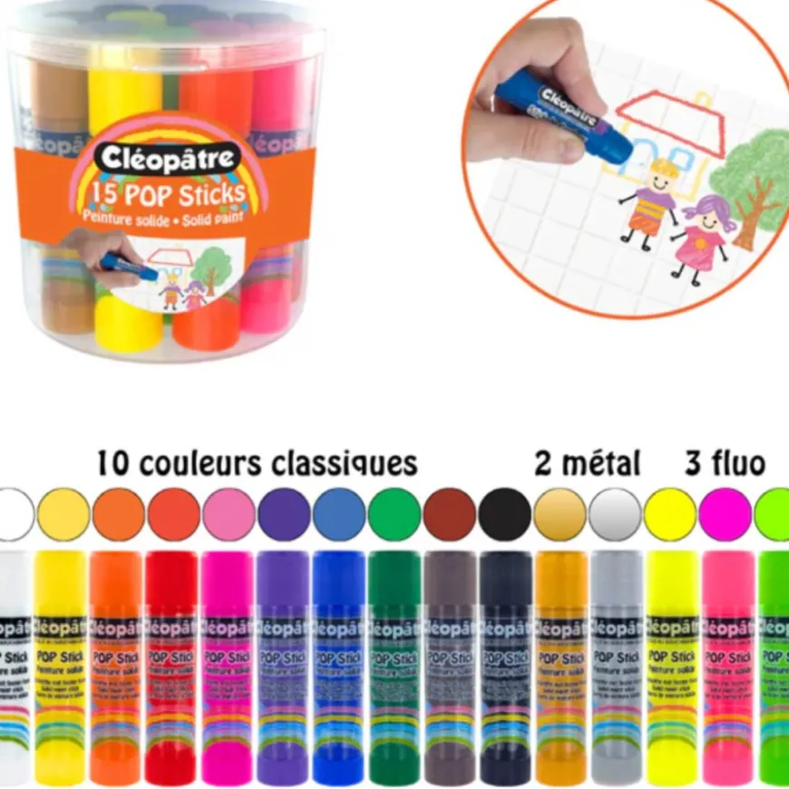 15 Sticks Coloridos Cléopâtre